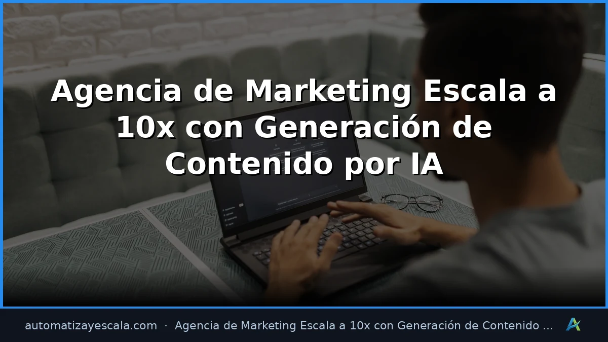 Agencia de Marketing Escala a 10x con Generación de Contenido por IA