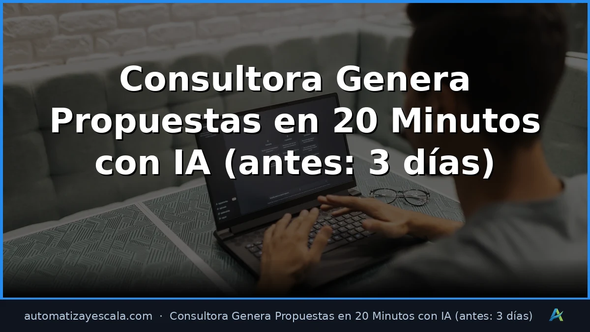 Consultora Genera Propuestas en 20 Minutos con IA (antes: 3 días)