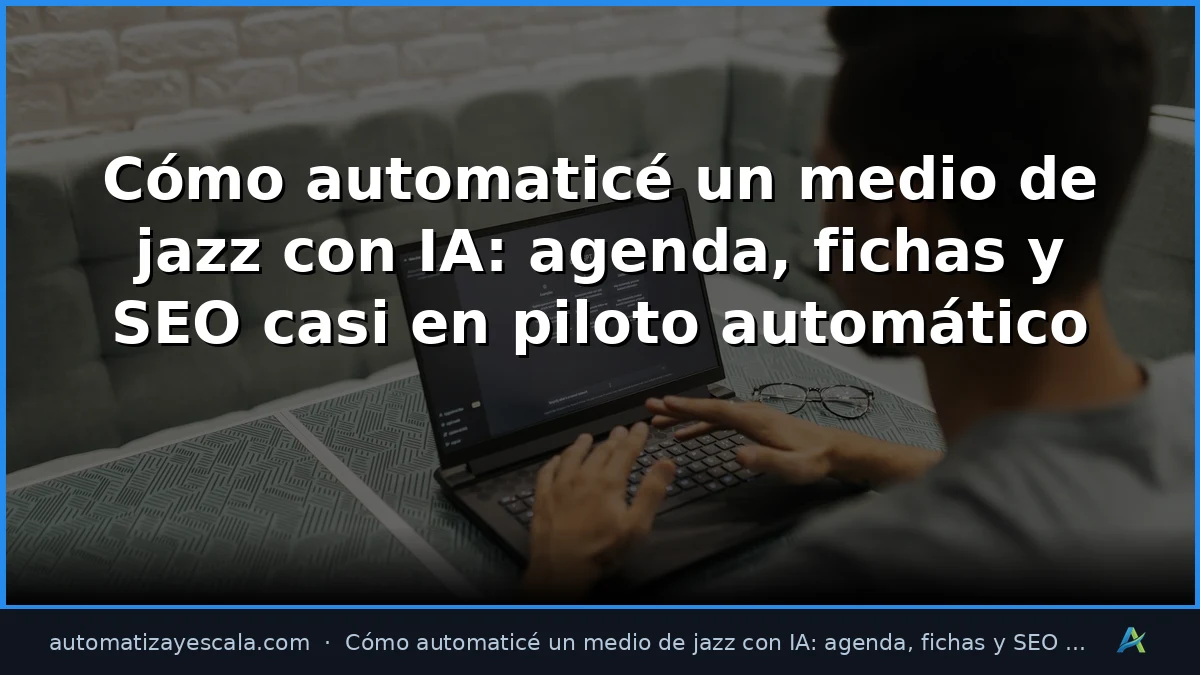 Cómo automaticé un medio de jazz con IA: agenda, fichas y SEO casi en piloto automático