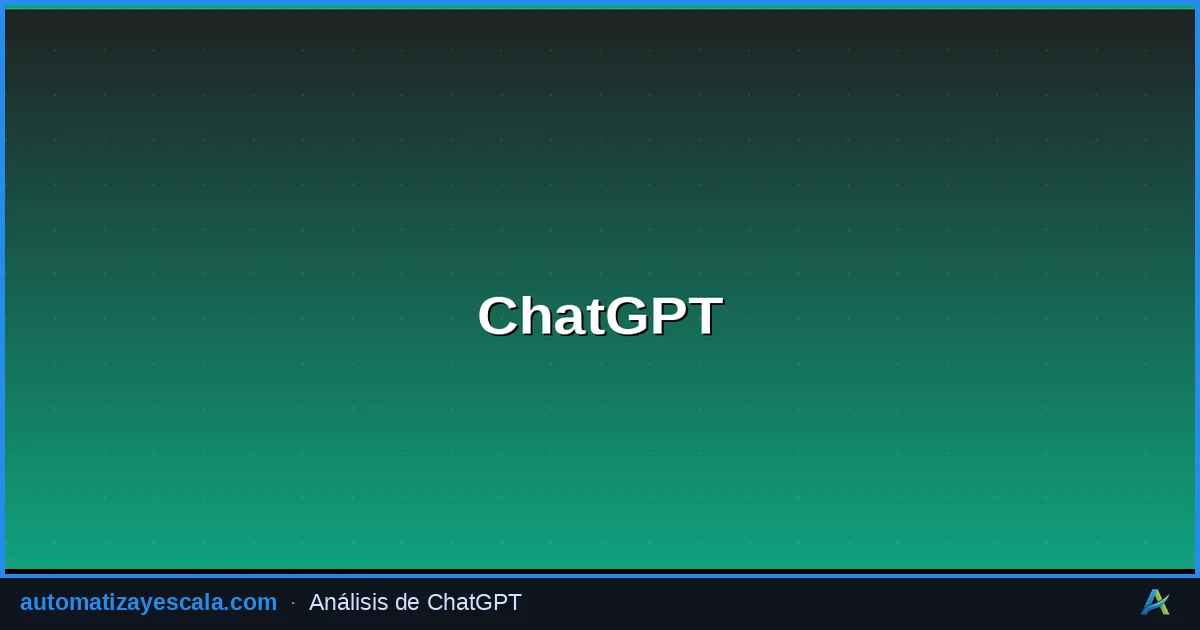 ChatGPT (OpenAI) — interfaz del asistente de inteligencia artificial