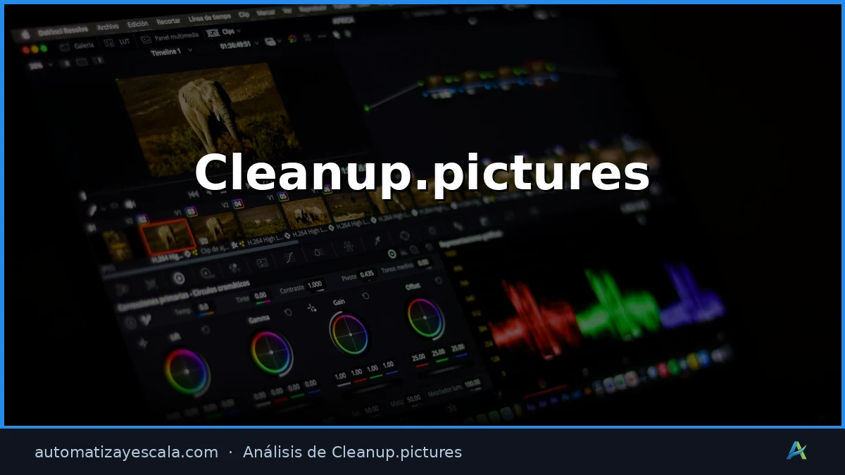 Cleanup.pictures — interfaz y panel de control