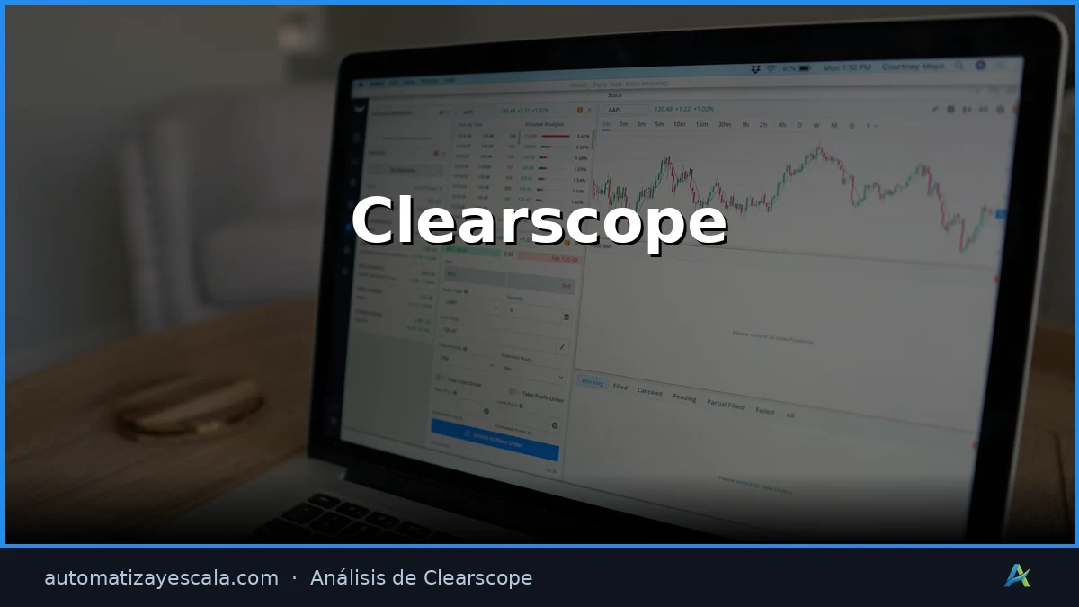 Clearscope — interfaz y panel de control