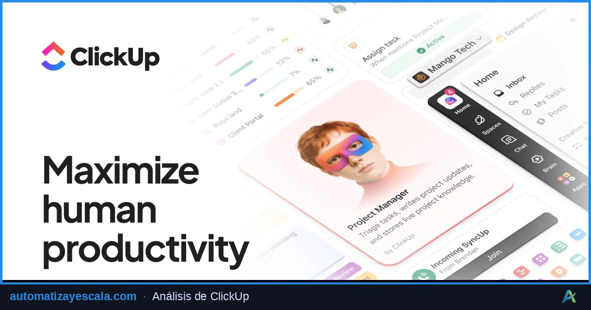 ClickUp — herramienta de productividad y gestión del tiempo