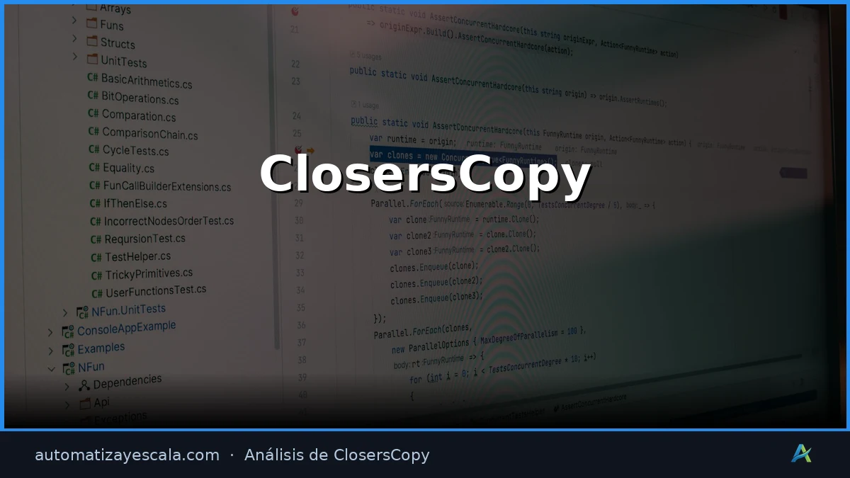 ClosersCopy — interfaz y panel de control