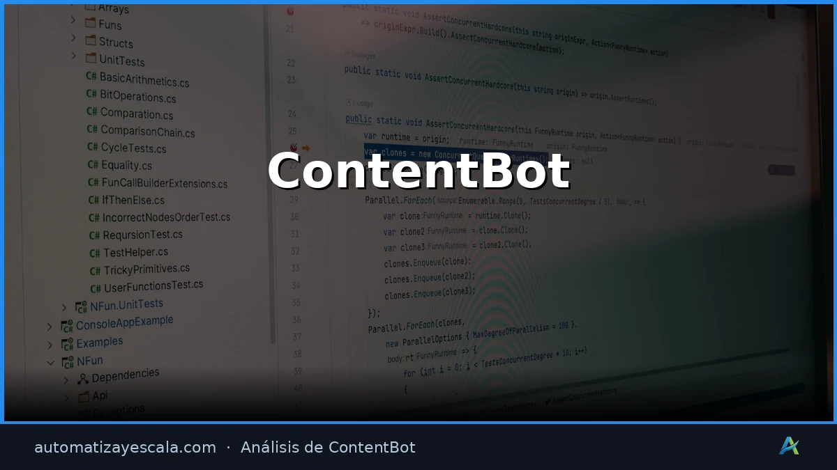 ContentBot — interfaz y panel de control