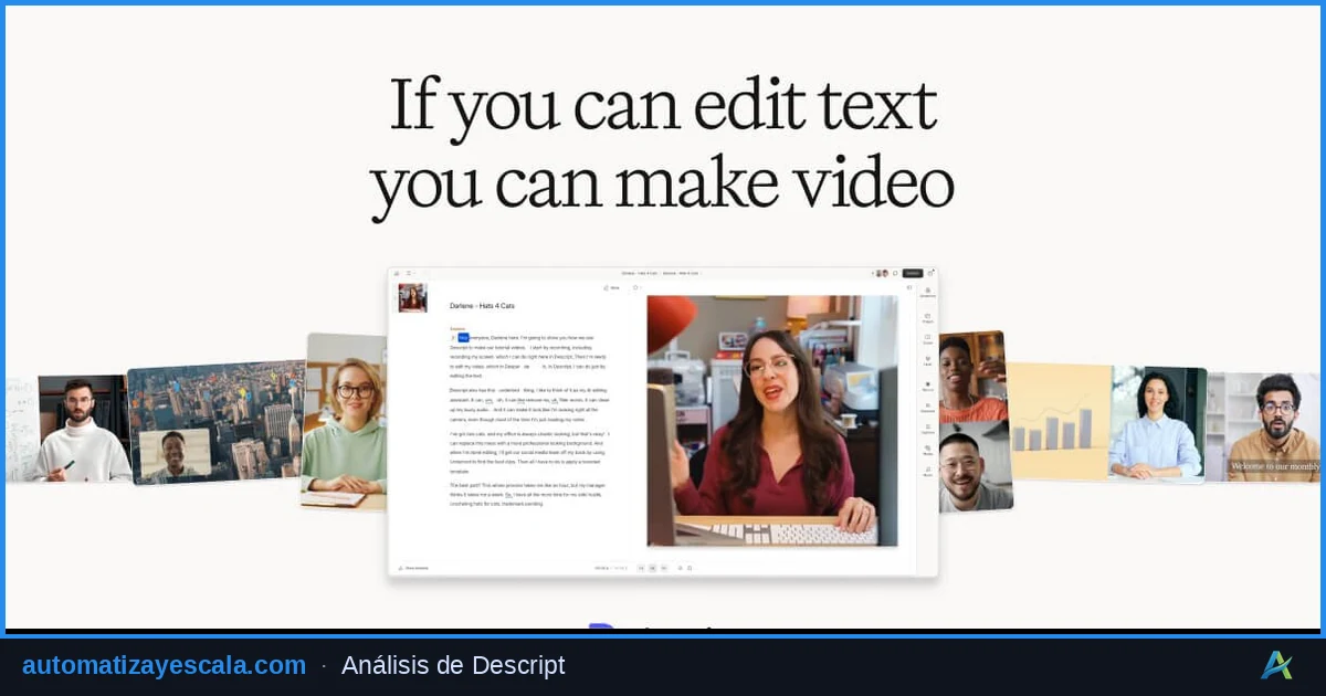 Descript — generación de vídeo con inteligencia artificial