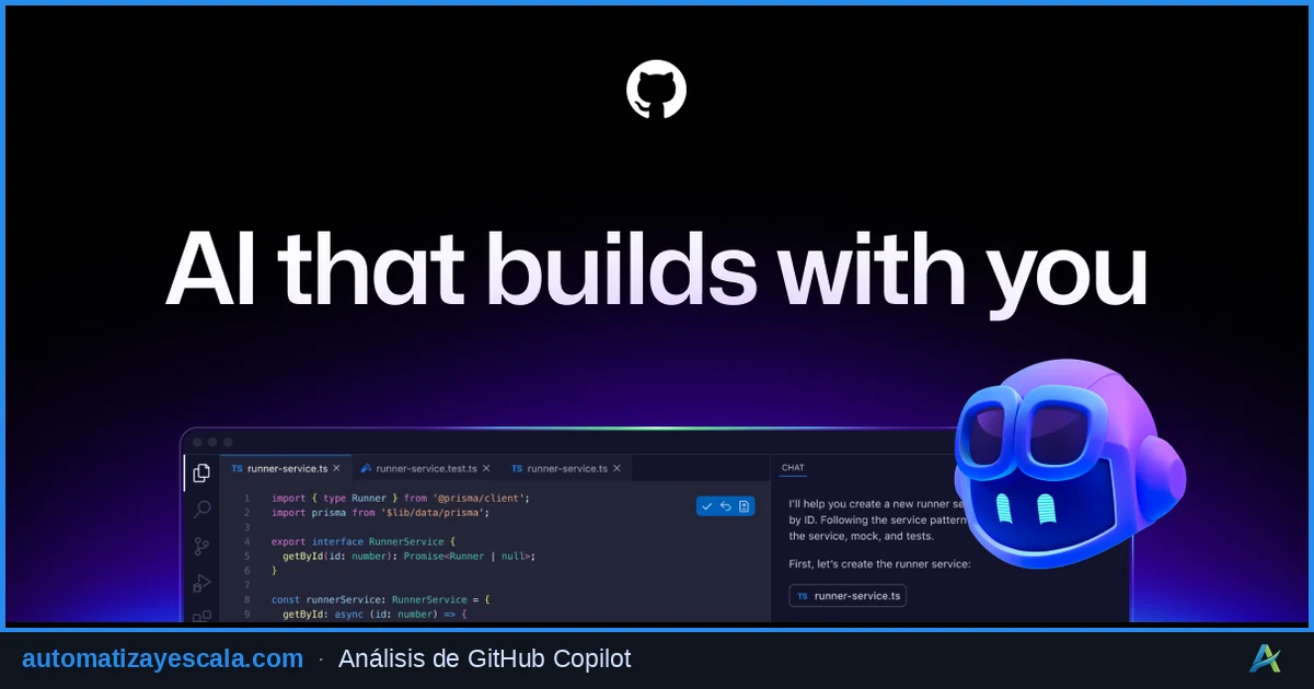 GitHub Copilot — plataforma de desarrollo sin código