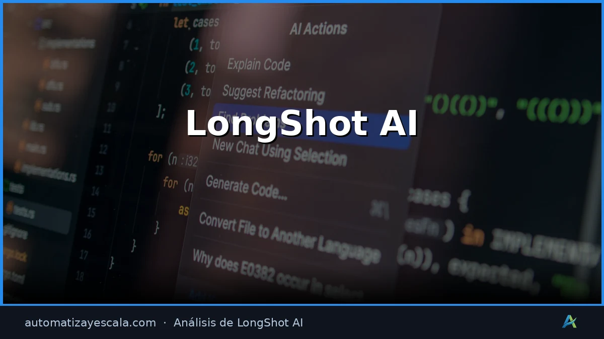 LongShot AI — interfaz y panel de control