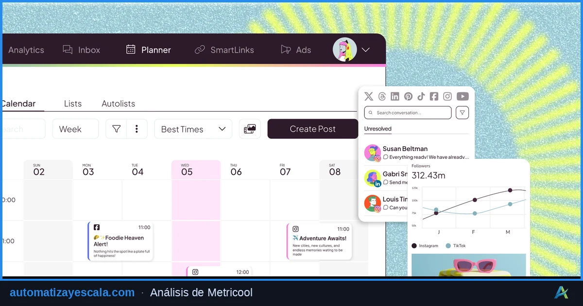 Metricool — plataforma de marketing y automatización