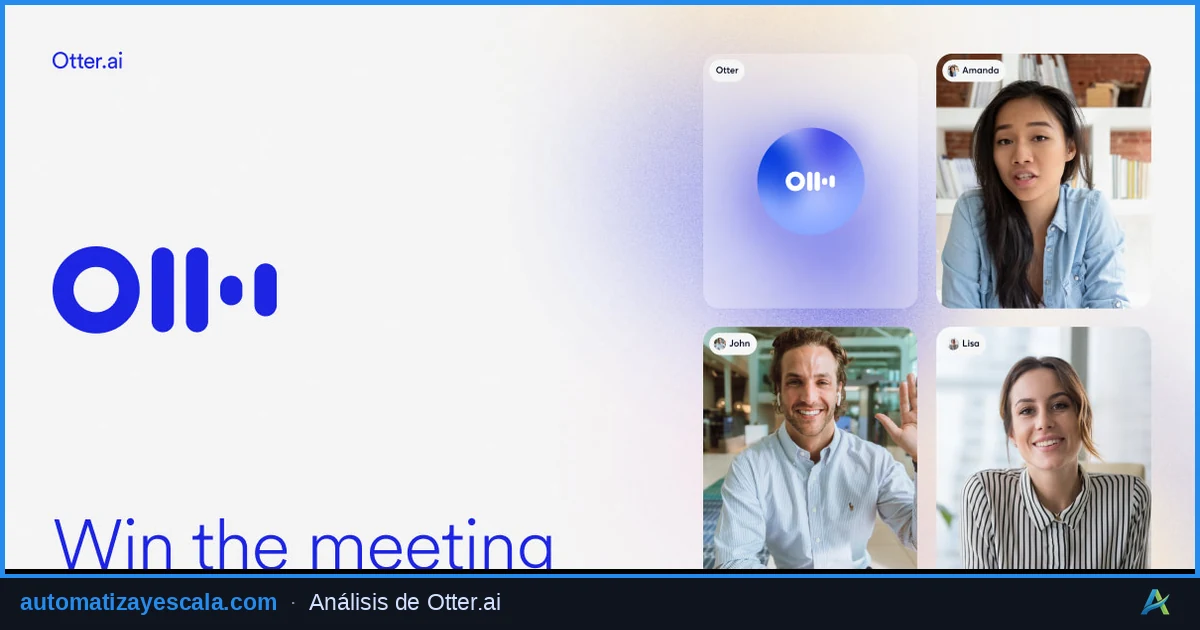 Otter.ai — interfaz del asistente de inteligencia artificial