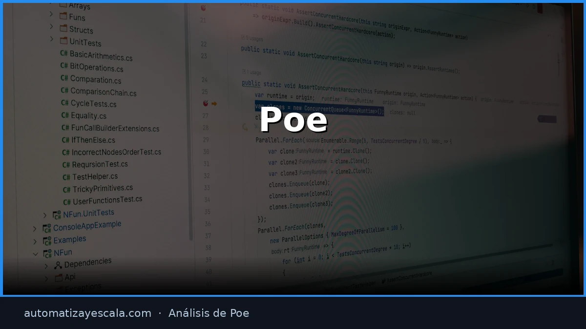 Poe — interfaz y panel de control