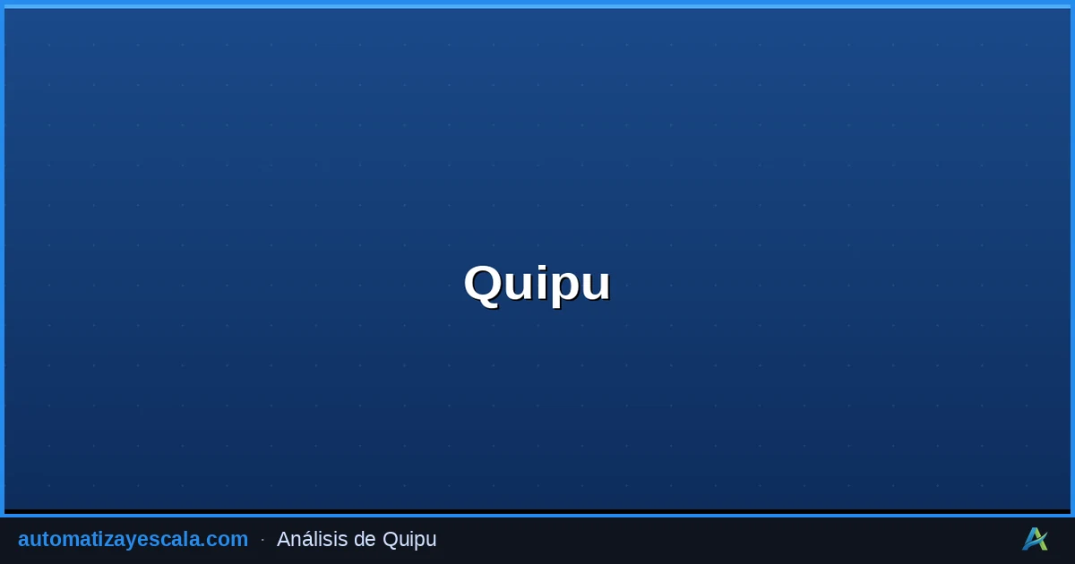 Quipu — software de gestión financiera y facturación