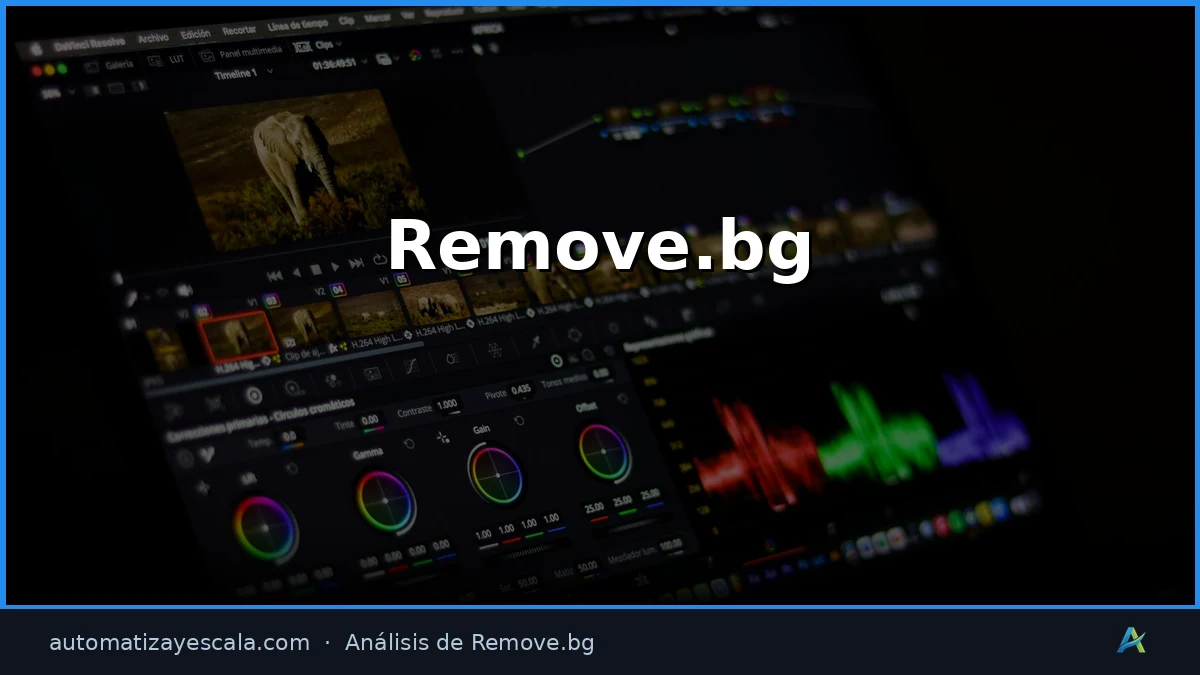Remove.bg — interfaz y panel de control