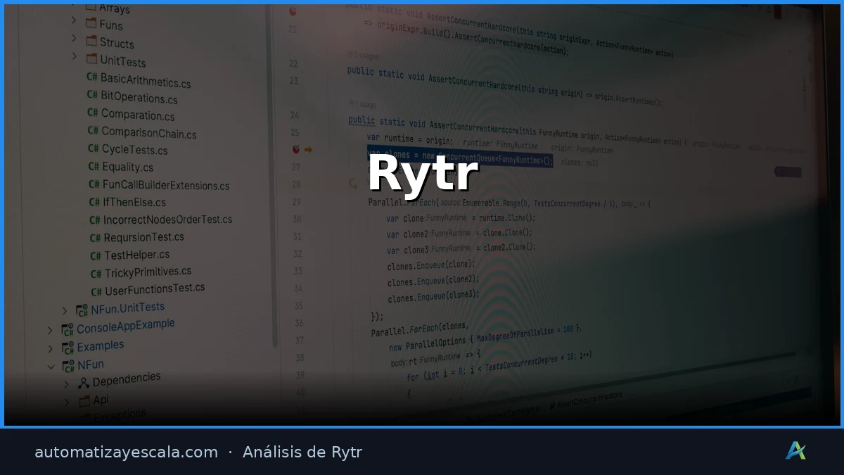 Rytr — interfaz y panel de control