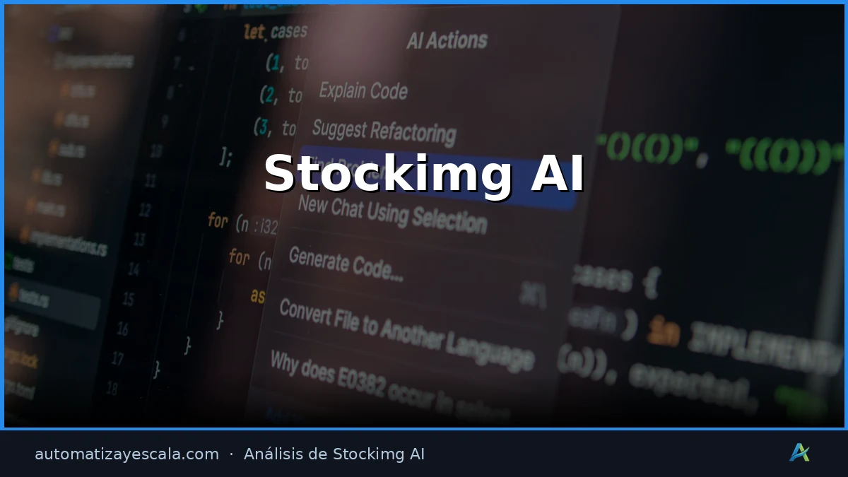 Stockimg AI — interfaz y panel de control
