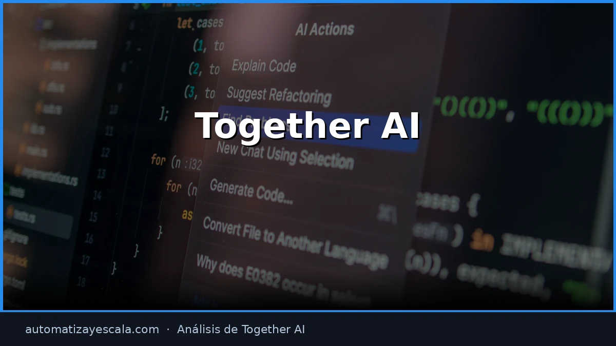 Together AI — interfaz y panel de control