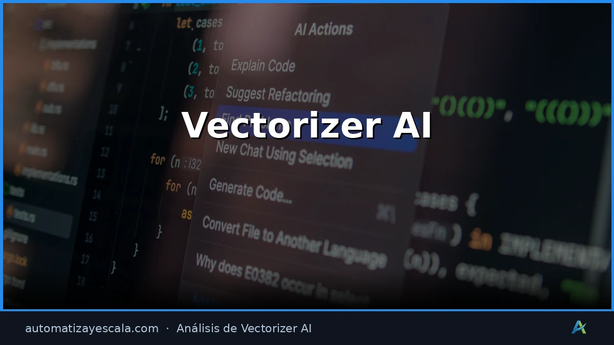 Vectorizer AI — interfaz y panel de control