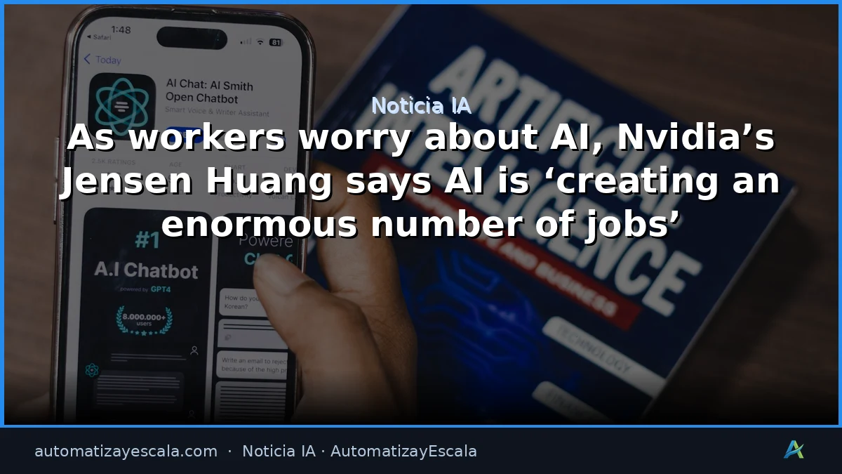 Jensen Huang (Nvidia): la IA está creando millones de empleos