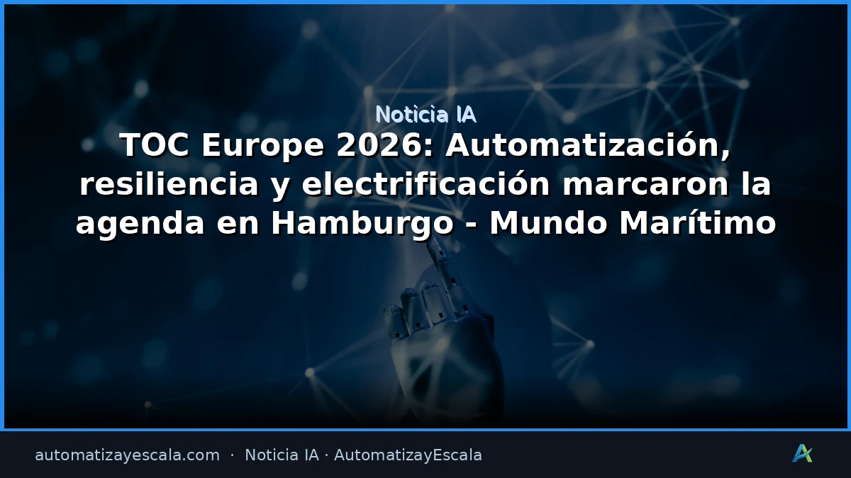 TOC Europe 2026: automatización, resiliencia y electrificación en Hamburgo